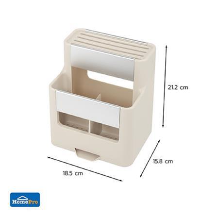 ALUMINIUM PLASTIC CULTERY WITH KNIFE HOLDER KECH NOAR CREAM