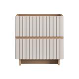 NIGHTSTAND FURDINI RIPPLE 50CM GREY OAK/CREAM