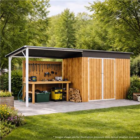 STORAGE SHED SPRING HUNTER 388x118CM WITH CANOPY