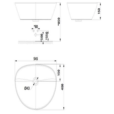 AMERICAN STANDARD NEO MODERN WASHBASIN CCASF633-000041