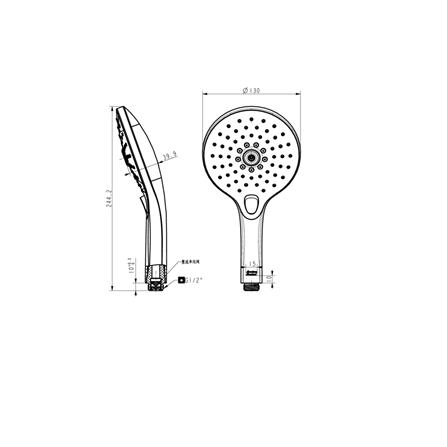 AMERICAN STANDARD RAINCLICK HANDSHOWER FFAS9H11-000AL0BF0 BRUSHED GRAPHITE