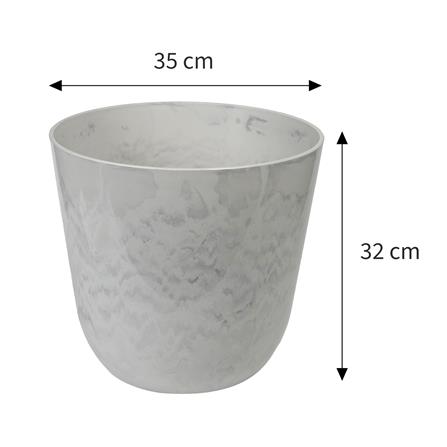 SPRING MORAY STONEBLEND POT 35CM WHITE